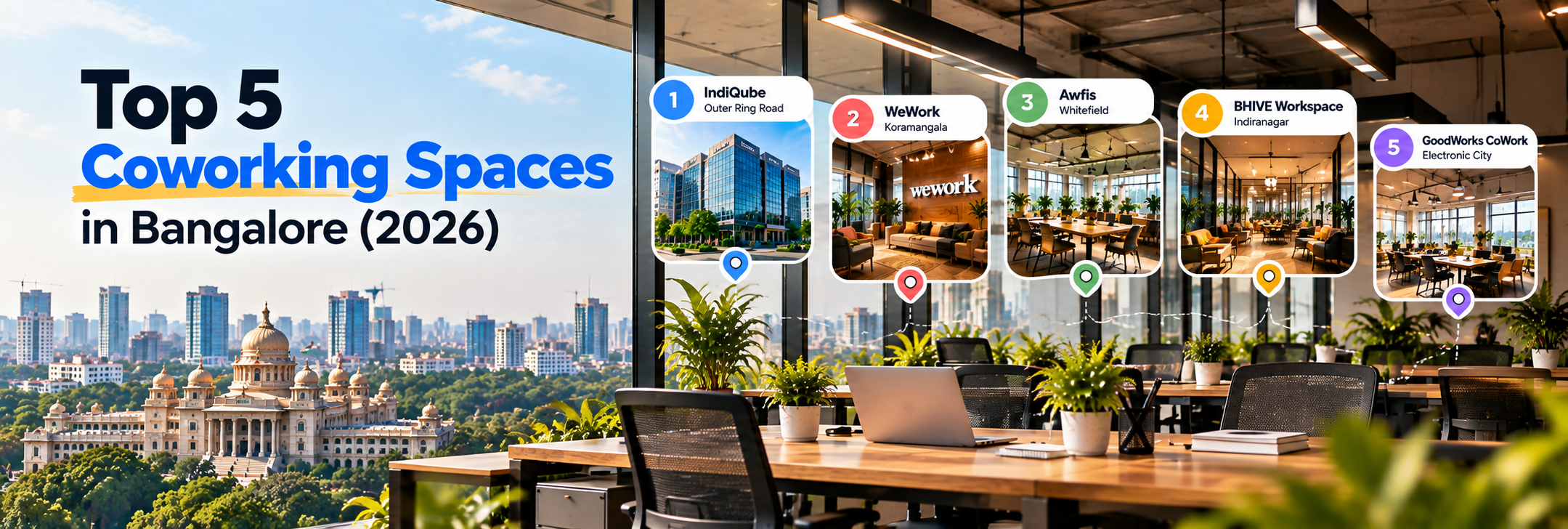 Top 5 Coworking Spaces in Bangalore: 2026 Guide